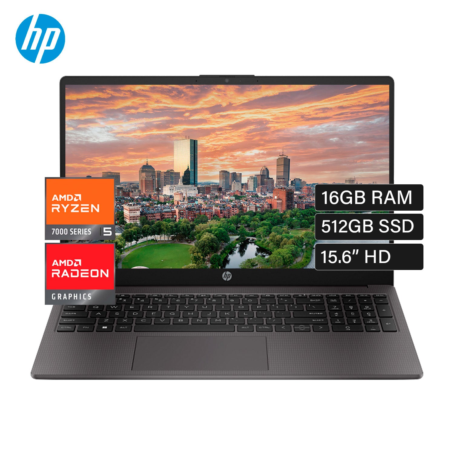 Laptop HP 255 G10 AMD Ryzen 5 7520U Ram 16GB Disco 512GB SSD 15.6" HD FreeDos (BF9Z9AT)