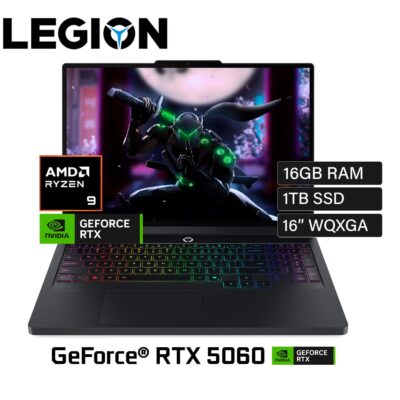 Laptop Lenovo Legion Pro 5 16ADR10 Ryzen 9 8945HX RAM 16GB Disco 1TB SSD Video NVIDIA RTX 5060 8GB 16" WQXGA Windows 11 (83LT000EUS)