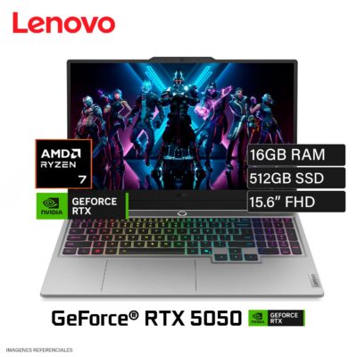 Laptop Lenovo Ryzen 7 250 Ram 16GB Disco 512GB SSD Video Nvidia RTX 5050 8GB 15.6" FHD Windows 11 (83JGCT01WW)