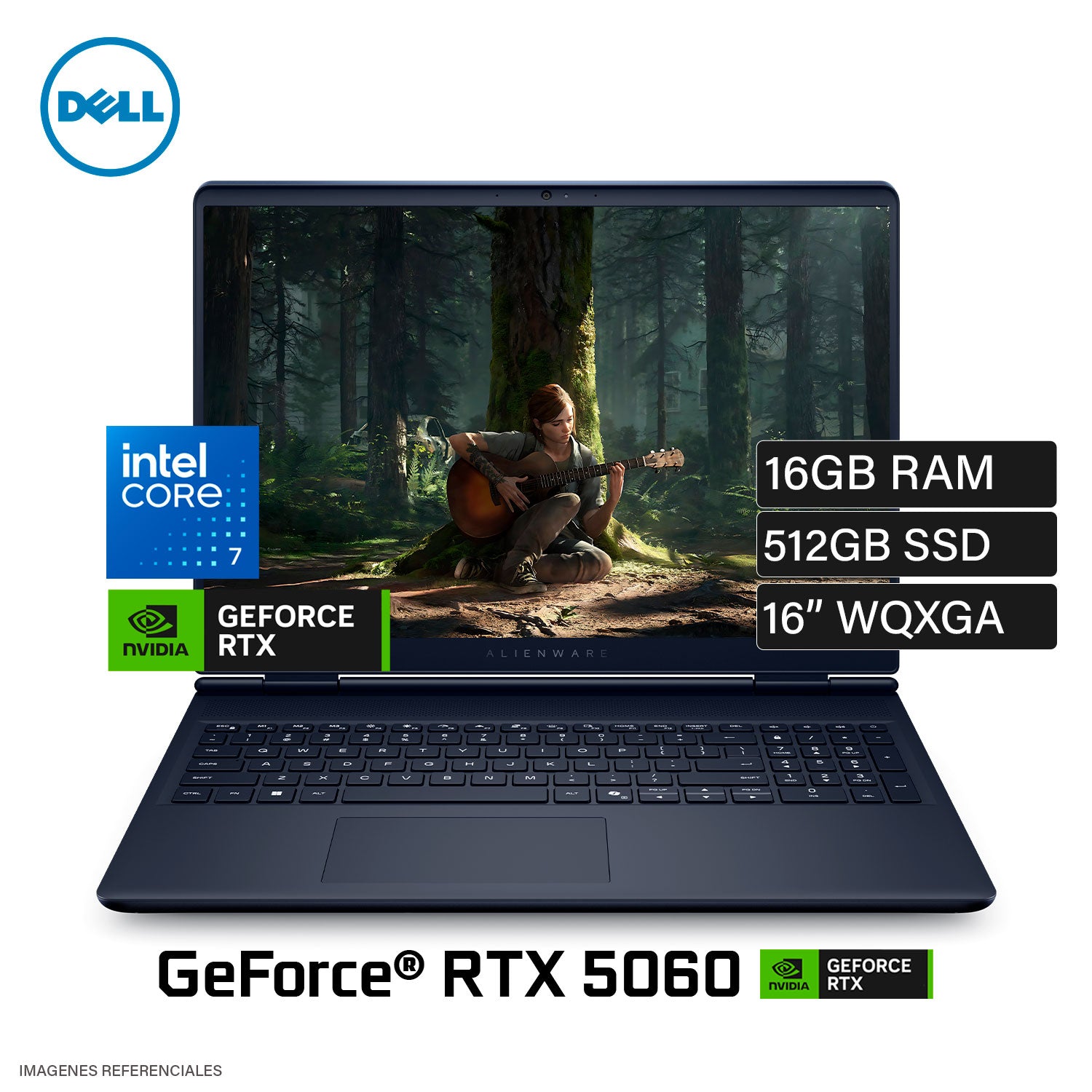 Laptop Dell Alienware 16 Aurora AC16250 Intel Core 7 240H Ram 16GB Disco 512GB SSD Video Nvidia RTX 5060 8GB 16" WQXGA Windows 11