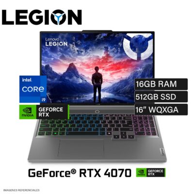 Laptop Lenovo Legion 5 16IRX9 Intel Core i9 14900HX Ram 16GB Disco 512GB SSD Nvidia RTX 4070 8GB 16" WQXGA FreeDos (83DG00P5LM)