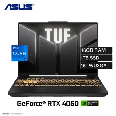 Laptop Asus TUF Gaming 16 FX607VU-RL091 Intel Core i7 13620H Ram 16GB Disco 1TB Nvidia RTX 4050 6GB 16" WUXGA FreeDos (90NR0N06-M00A10)
