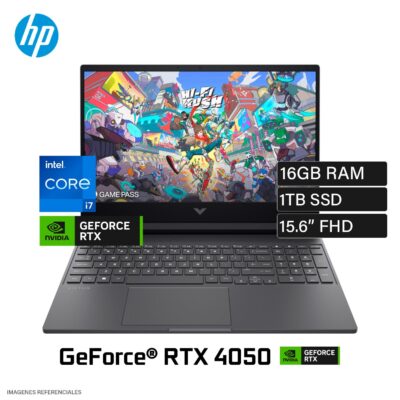 Laptop HP Victus 15-FA2012LA Intel Core i7 13620H RAM 16GB Disco 1TB SSD Nvidia RTX 4050 6GB 15.6" FHD Windows 11 (BA1U3LA#ABM)