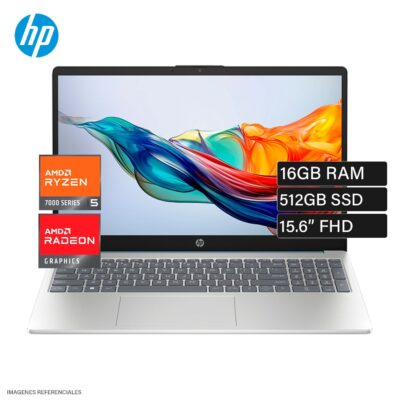 Laptop HP 15-FC0256LA Ryzen 5 7520U RAM 16 GB Disco 512 GB SSD 15.6″ FHD FreeDOS (B9TP9LA#ABM)