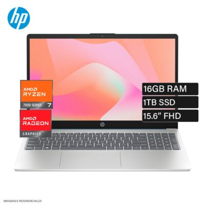 Laptop HP 15-FC0279LA Ryzen 7 7730U RAM 16GB Disco 1TB SSD 15.6" FHD FreeDOS (B9TR8LA#ABM)