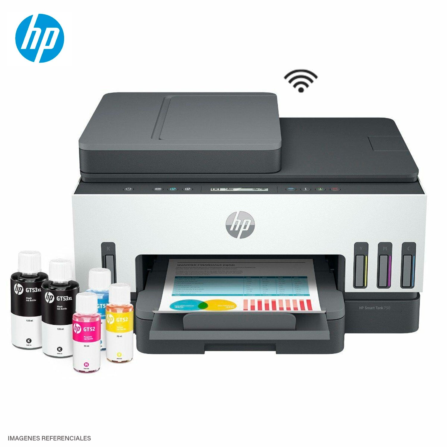 Impresora Multifuncional Hp Smart Tank 750 Wifi/Bt/Lan (6UU47A#AKY)