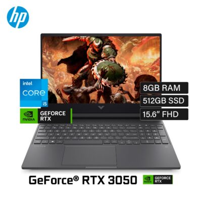 Laptop HP Victus 15-FA2013DX Intel Core i5 13420H Ram 8GB Disco 512GB Video Nvidia RTX 3050 6GB 15.6" FHD Windows 11 (B95WHUA#ABA) OPEN BOX
