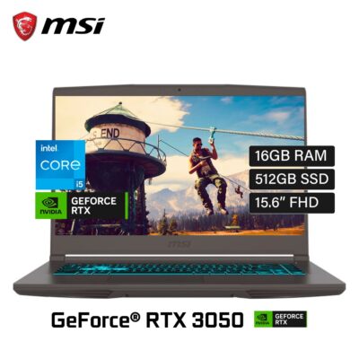 Laptop Gamer Msi Thin B13UC-1000US Intel Core I5 13420H Ram 16GB Disco 512GB SSD Video Nvidia RTX 3050 4GB 15.6" FHD FreeDos (9S7-16R831-3037)