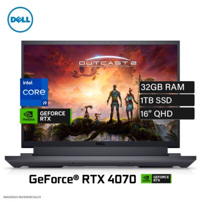 Laptop Dell G16-7630 Intel Core i9 13900HX RAM 32GB Disco 1TB SSD Video Nvidia RTX 4070 8GB 16" QHD Windows 11