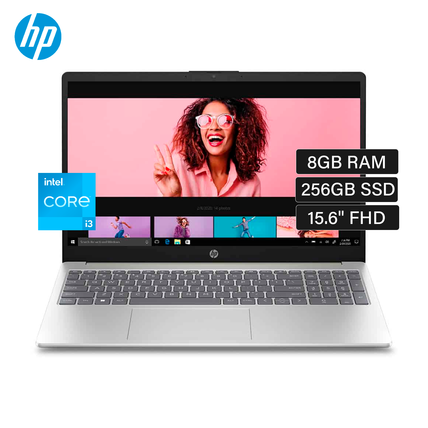 Laptop HP 15-FD0004LA Intel Core i3 N305 Ram 8GB Disco 256GB SSD 15.6" FHD FreeDos (802N6LA#ABM)