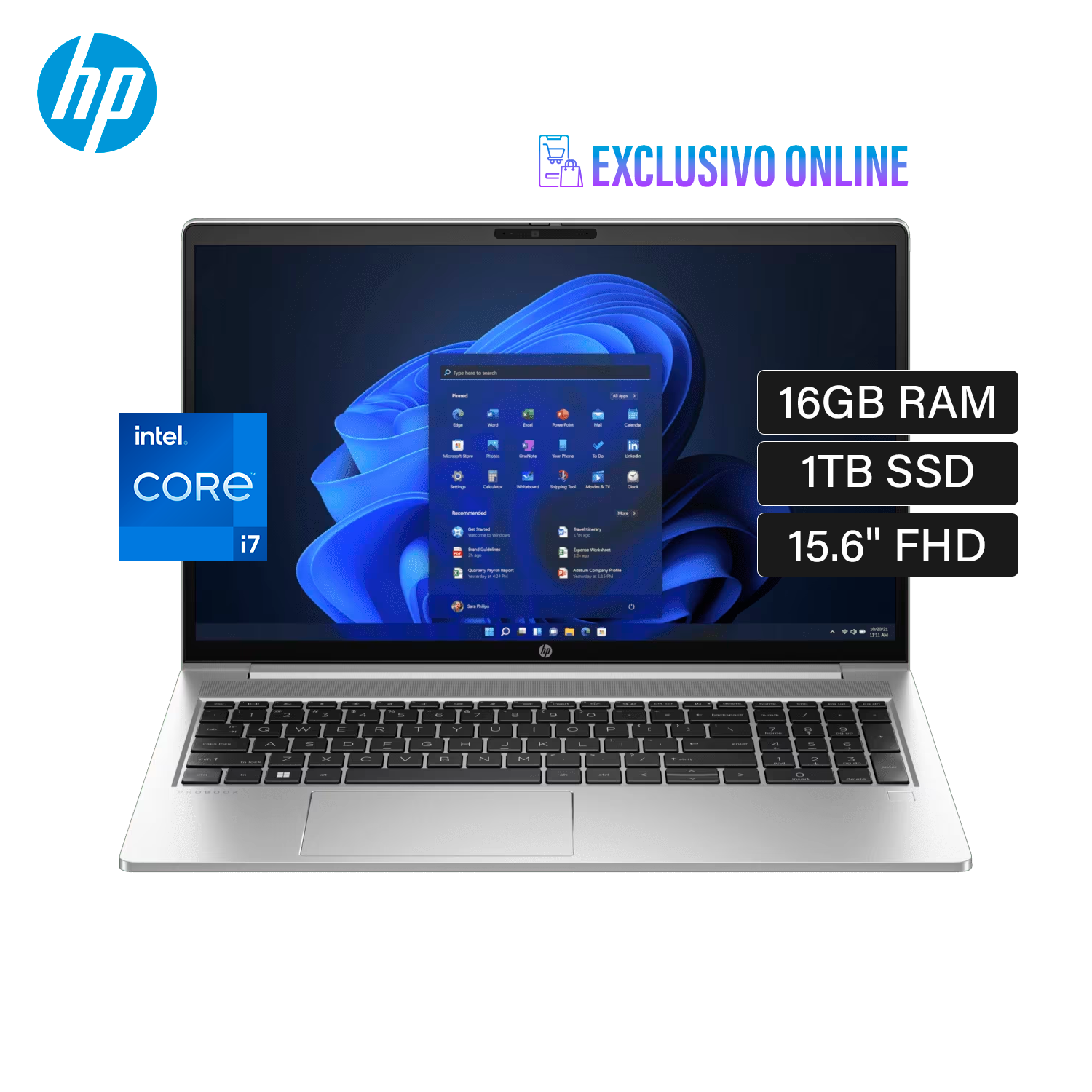 Laptop HP ProBook 450 G10 Intel Core i7 1355U RAM 16GB Disco 1TB SSD 15.6" FHD Windows 11 Pro Open Box