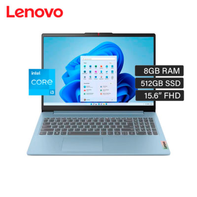 Laptop Lenovo IdeaPad Slim 3 15IAN8 Intel Core™ i3 N305 RAM 8GB Disco 512GB SSD 15.6" FHD Windows 11  (82XB0032LM) OPEN BOX