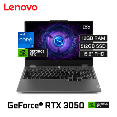 Laptop LENOVO LOQ 15IRX9 Intel Core i7 13650HX RAM 12GB Disco 512GB SSD Video RTX 3050 6GB 15.6" FHD FreeDos (83DV00FHLM)