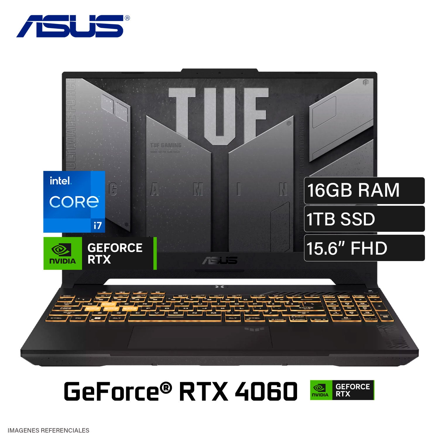 Laptop Asus TUF FX507VV-WS74 Intel Core i7 13620H Ram 16GB Disco 1TB SSD Video RTX 4060 8GB 15.6" FHD Windows 11 (90NR0BV7-M00J80)