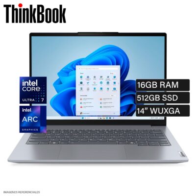 Laptop Lenovo ThinkBook 14 G7 IML Intel Core Ultra 7 155H Ram 16GB Disco 512GB SSD 14" WUXGA Windows 11 Pro (21MR00CJLM)