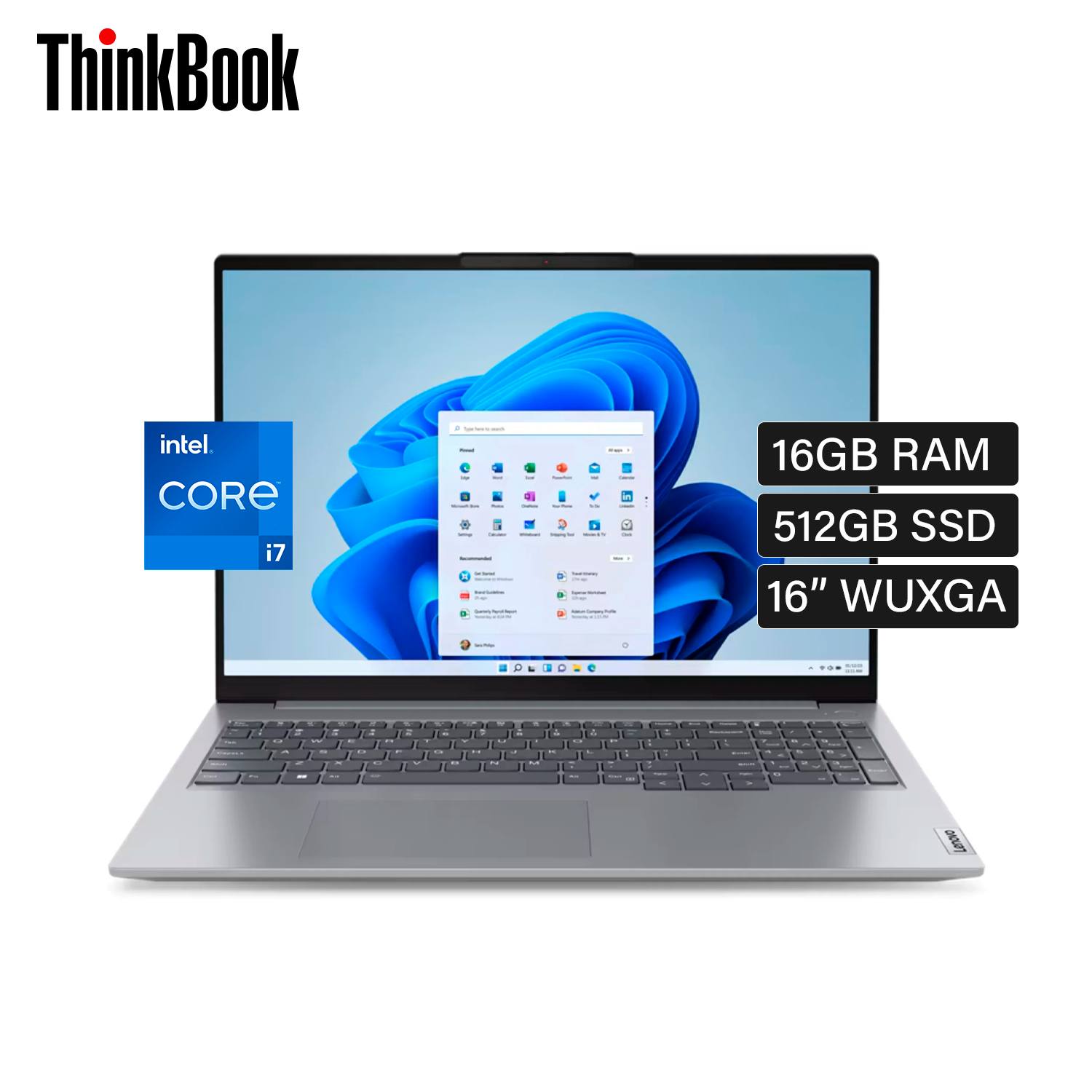 Laptop Lenovo Thinkbook 16 G6 IRL Intel Core i7 13700H RAM 16GB Disco 512GB SSD 16" WUXGA Windows 11 Pro (21KH00F4LM) Open Box