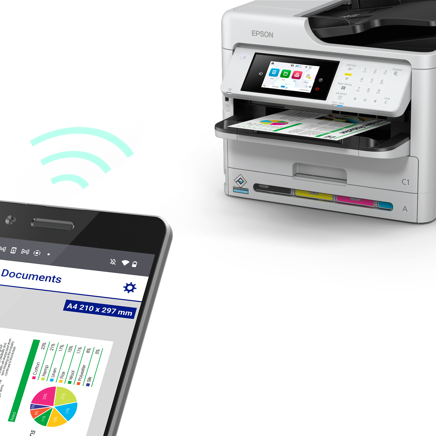 Impresora EPSON Multifuncional WorkForce Pro C5810 WiFi Fax - Imagen 2